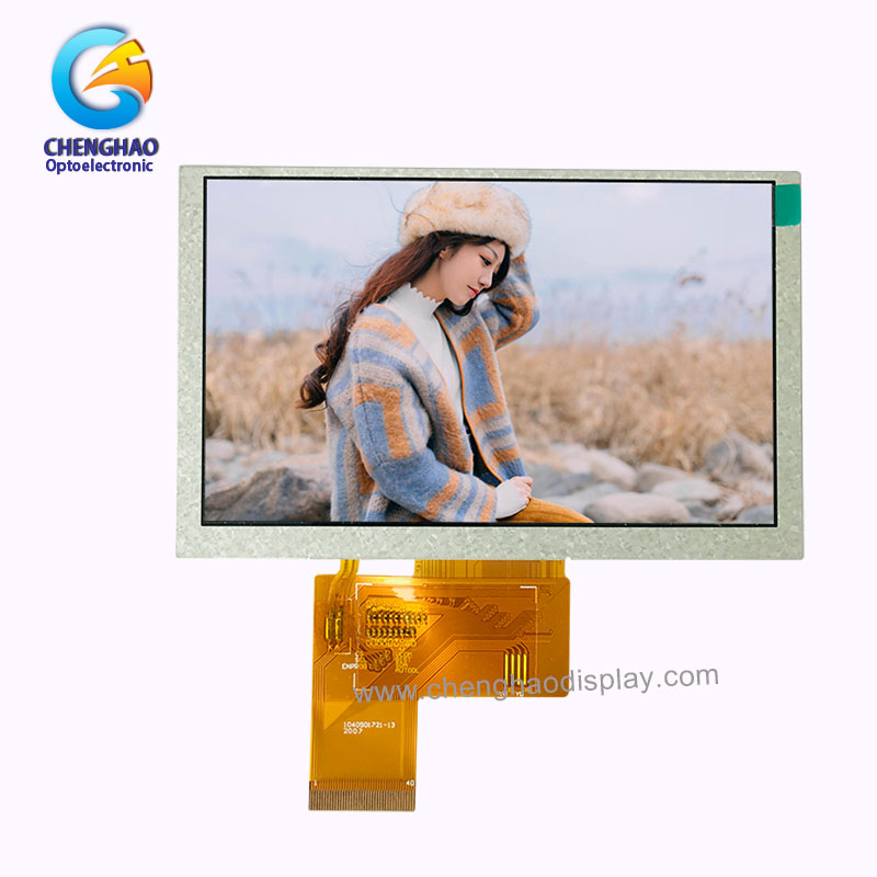 읽기 쉬운 5 인치 IPS TFT 디스플레이 800*480 RGB 40 핀 햇빛